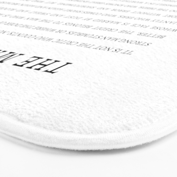 Man In The Arena, Theodore Roosevelt, Framed Art Bath Mat Gallery Image 3