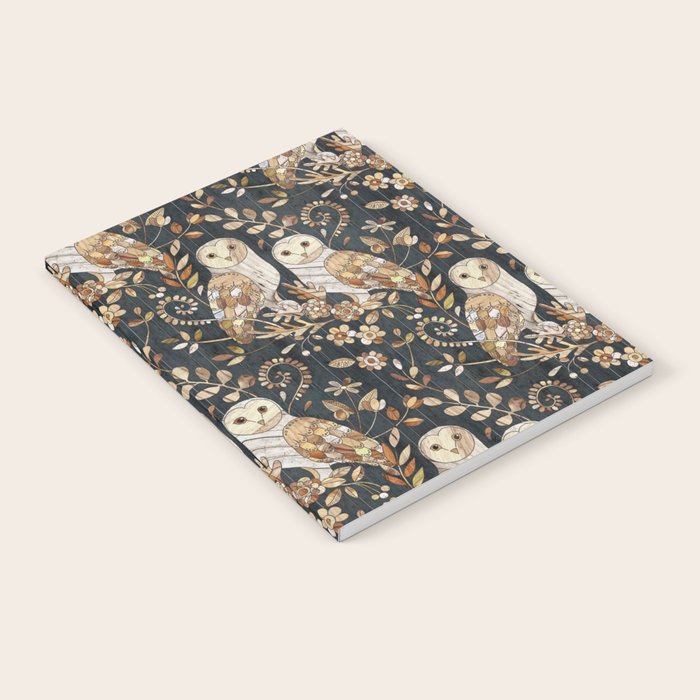Wooden Wonderland Barn Owl Collage Notebook Gallery Image 1
