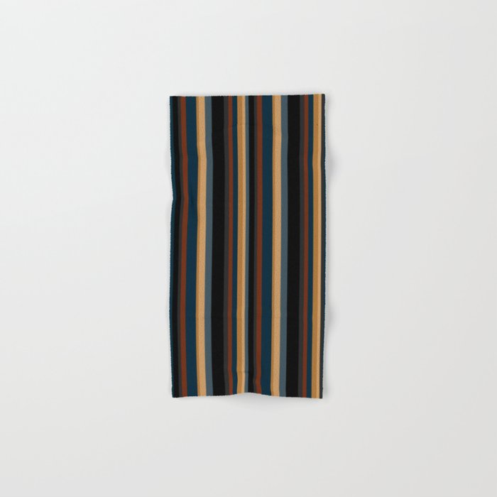Classic Stripes V - Dark Vintage  Bath Towel Gallery Image 1