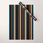 Classic Stripes V - Dark Vintage  Wrapping Paper Gallery Image 1