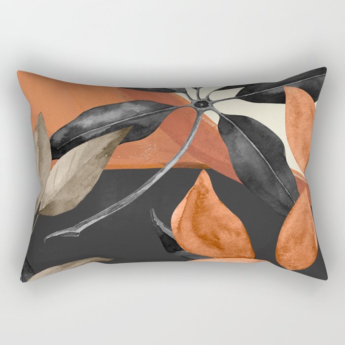 Abstract Art Tropical Leaves 161 Rectangular Pillow Gallery Image 2