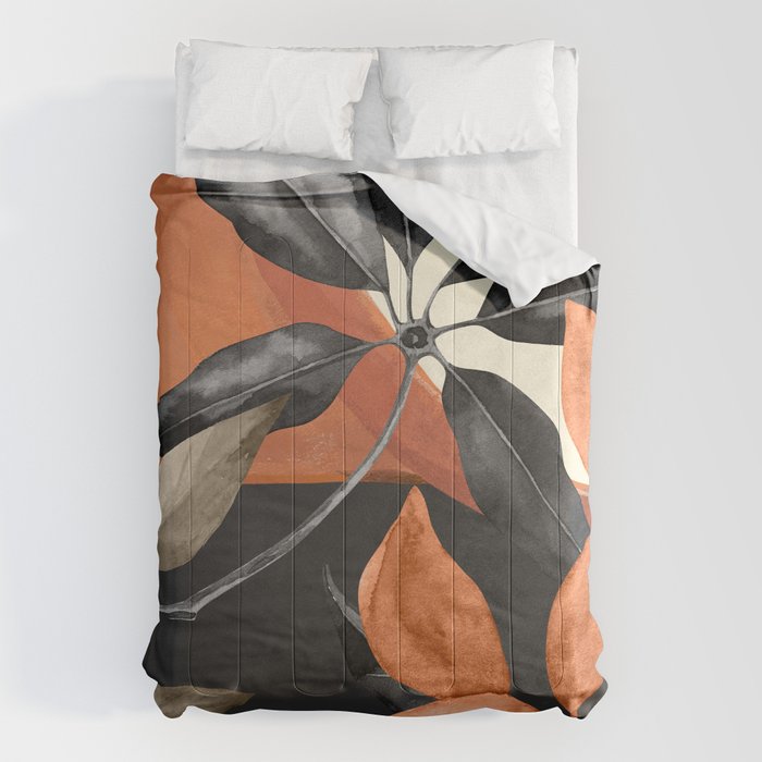 Abstract Art Tropical Leaves 161 Comforter Gallery Image 1