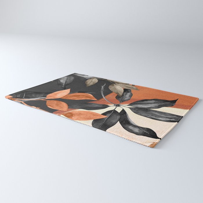 Abstract Art Tropical Leaves 161 Rug Gallery Image 3