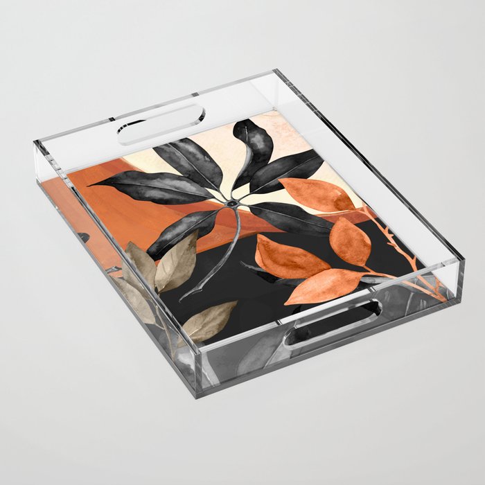 Abstract Art Tropical Leaves 161 Acrylic Tray Gallery Image 1