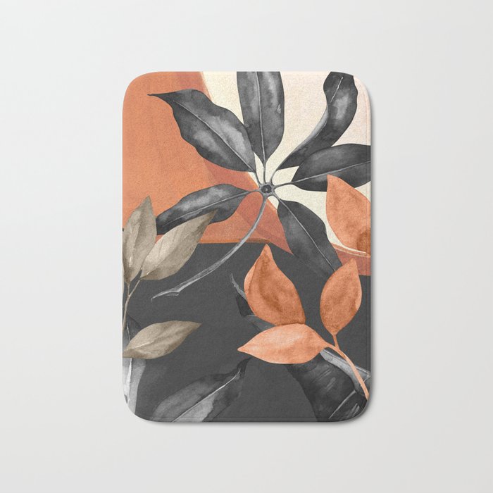 Abstract Art Tropical Leaves 161 Bath Mat Gallery Image 1