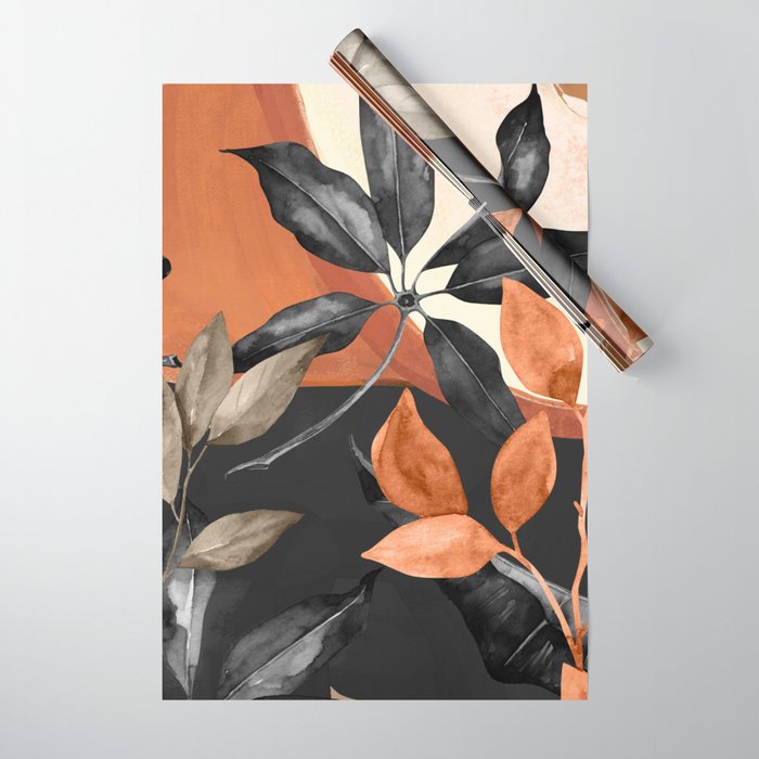 Abstract Art Tropical Leaves 161 Wrapping Paper Gallery Image 1