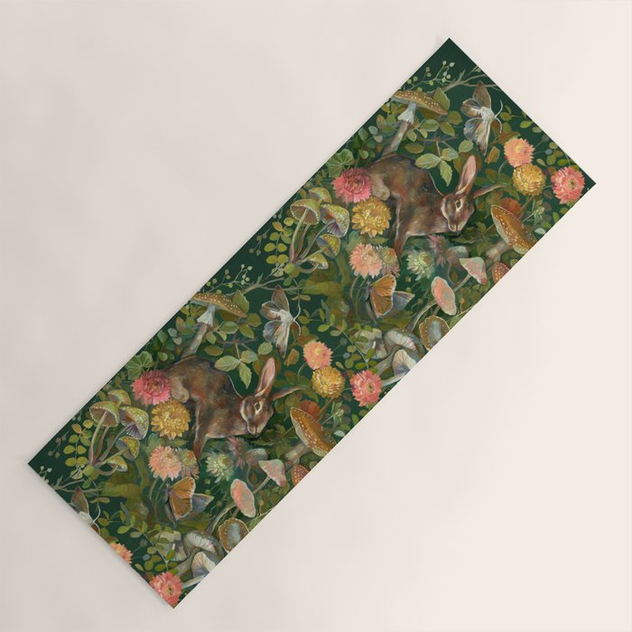 Zinnia Mushroom Garden Yoga Mat Gallery Image 1