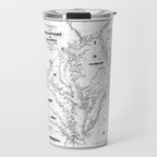Chesapeake Bay & Delaware Bay Map Travel Mug Gallery Image 1