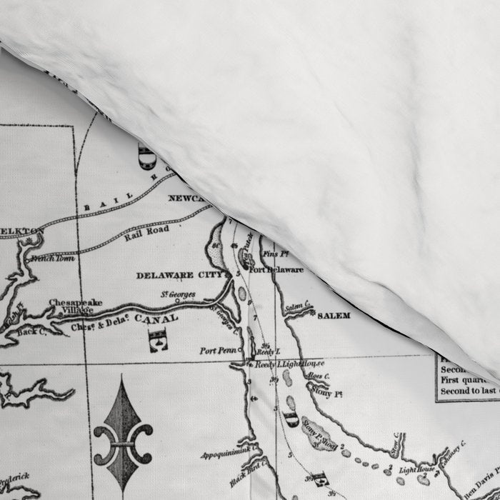 Chesapeake Bay & Delaware Bay Map Comforter Gallery Image 4