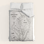 Chesapeake Bay & Delaware Bay Map Comforter Gallery Image 6