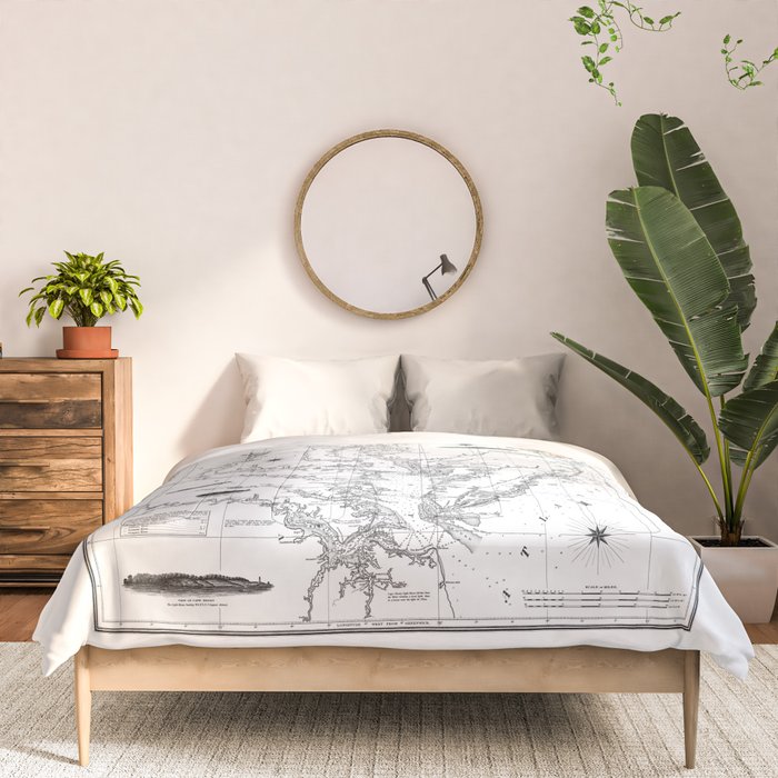 Chesapeake Bay & Delaware Bay Map Comforter Gallery Image 3