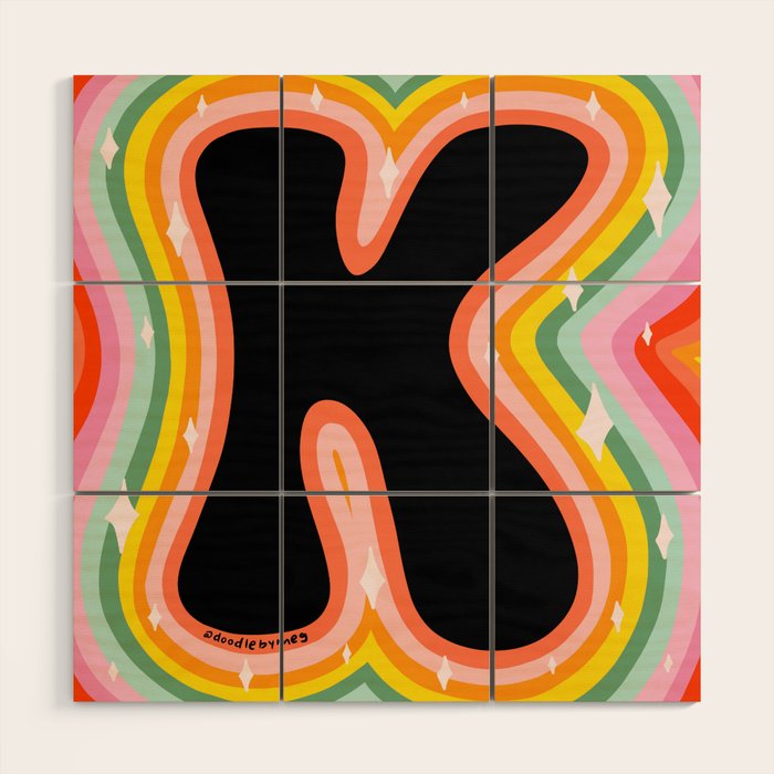 Rainbow K Wood Wall Art Gallery Image 1