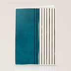 Dark Teal Black Lines Modern Artwork Stationery Card Gallery Image 2