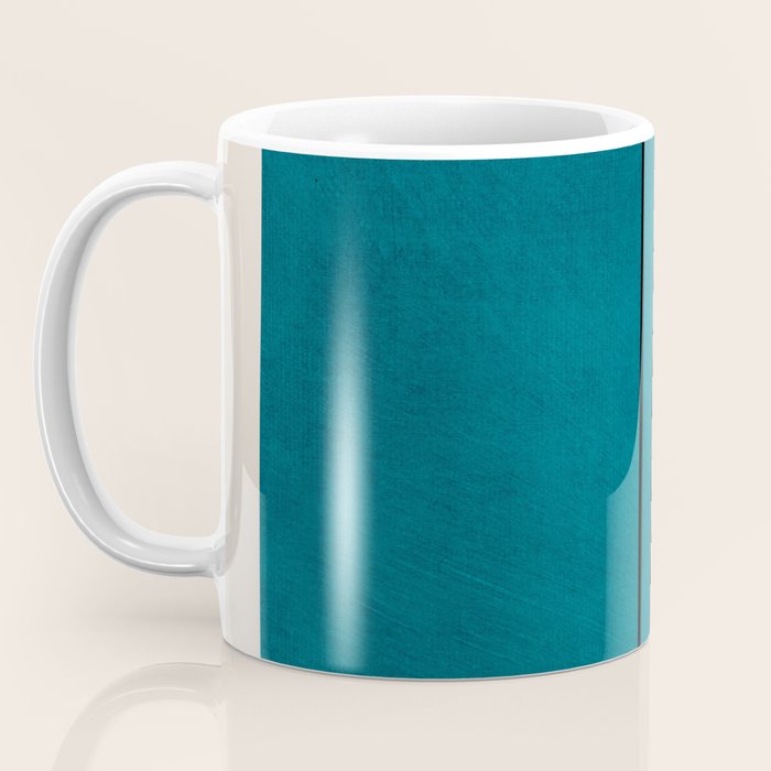 Dark Teal Black Lines Modern Artwork Coffee Mug Gallery Image 3