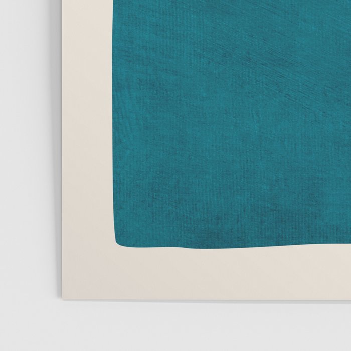 Dark Teal Black Lines Modern Artwork Poster Gallery Image 3