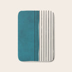 Dark Teal Black Lines Modern Artwork Bath Mat Gallery Image 1