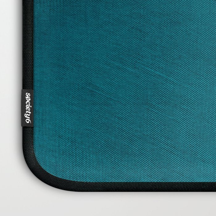 Dark Teal Black Lines Modern Artwork Laptop Sleeve Gallery Image 3