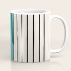 Dark Teal Black Lines Modern Artwork Coffee Mug Gallery Image 1