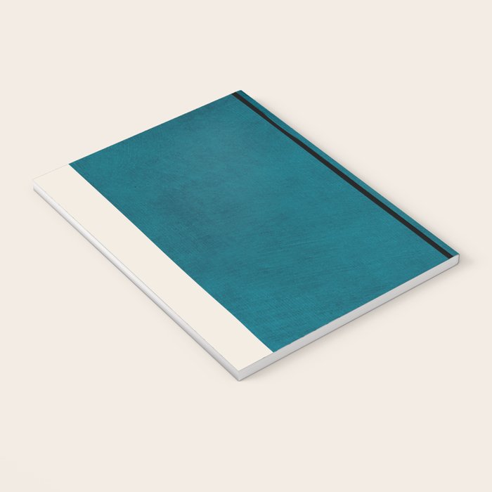 Dark Teal Black Lines Modern Artwork Notebook Gallery Image 3