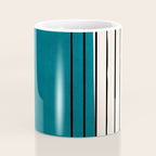Dark Teal Black Lines Modern Artwork Coffee Mug Gallery Image 4