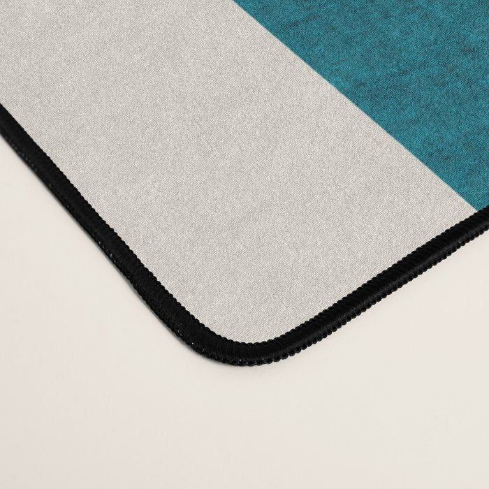 Dark Teal Black Lines Modern Artwork Desk Mat Gallery Image 4