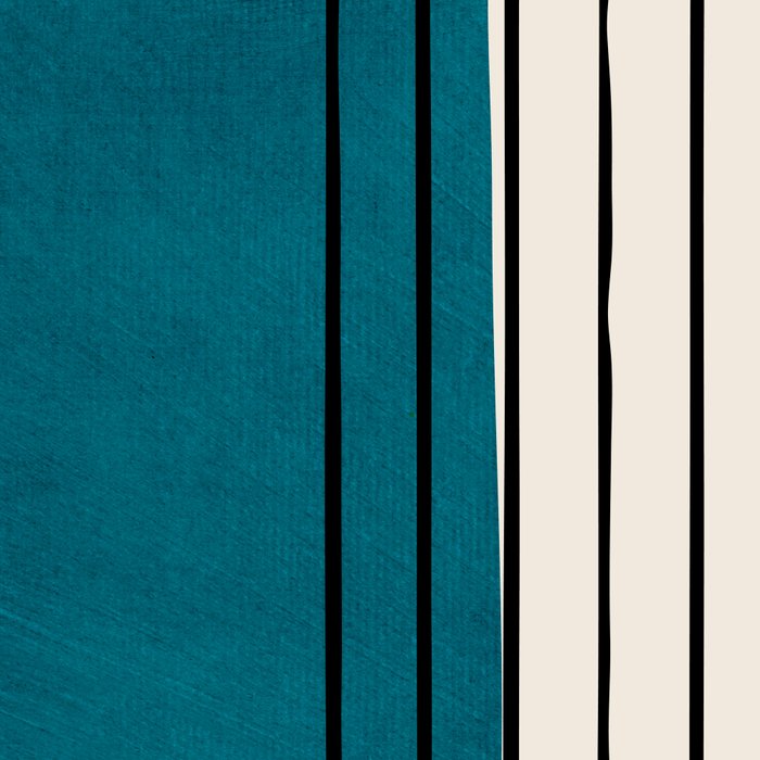 Dark Teal Black Lines Modern Artwork Coffee Mug Gallery Image 2