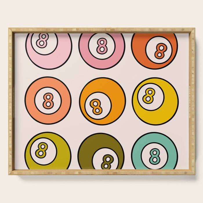Rainbow Eight Ball Serving Tray Gallery Image 1