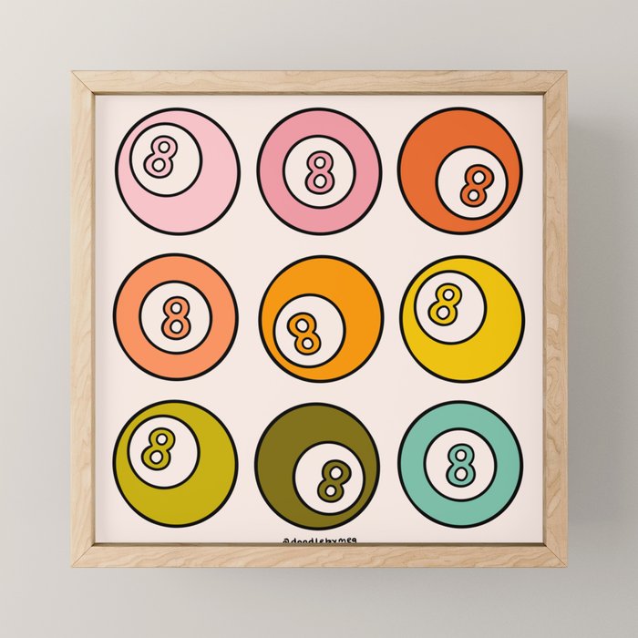 Rainbow Eight Ball Mini Art Print Gallery Image 1