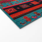 Traditional Berber Bohemian Moroccan Handmade Fabric Style Fall Autumn Color Inspiration Welcome Mat Gallery Image 2