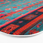 Traditional Berber Bohemian Moroccan Handmade Fabric Style Fall Autumn Color Inspiration Bath Mat Gallery Image 3