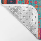 Traditional Berber Bohemian Moroccan Handmade Fabric Style Fall Autumn Color Inspiration Bath Mat Gallery Image 2