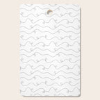 Fun black and white line doodle art pattern Cutting Board Gallery Image 1