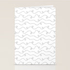 Fun black and white line doodle art pattern Stationery Card Gallery Image 2