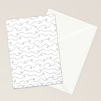Fun black and white line doodle art pattern Stationery Card Gallery Image 2