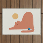 Cat Landscape 118C: Purrfect Campsite C Outdoor Rug Gallery Image 1