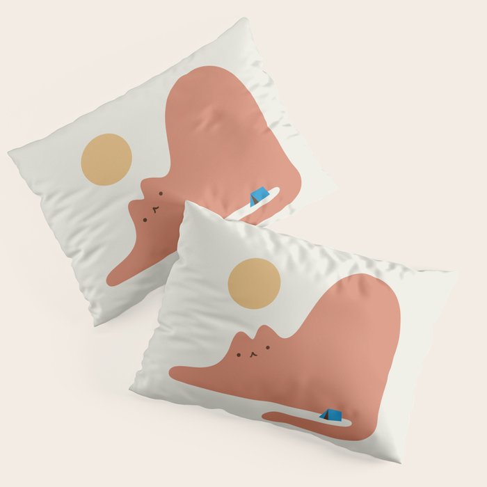 Cat Landscape 118C: Purrfect Campsite C Pillow Sham Gallery Image 3