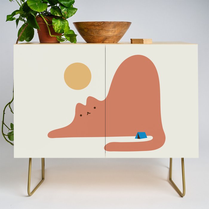 Cat Landscape 118C: Purrfect Campsite C Credenza Gallery Image 1