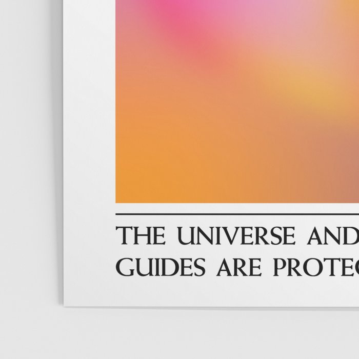 Protection. Angel Number 444. Aura Gradient Poster Gallery Image 3