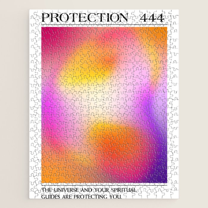 Protection. Angel Number 444. Aura Gradient Jigsaw Puzzle Gallery Image 1