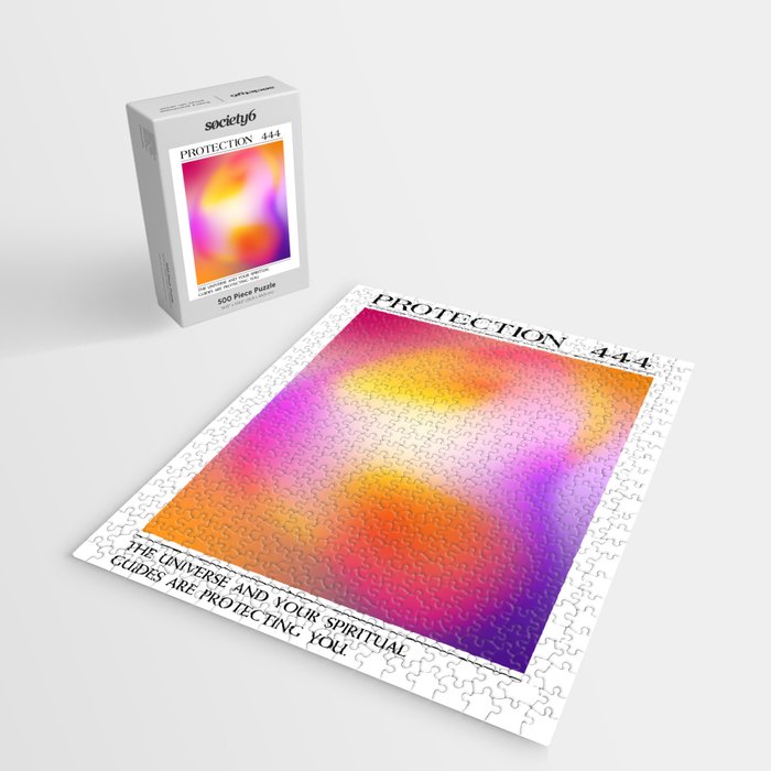 Protection. Angel Number 444. Aura Gradient Jigsaw Puzzle Gallery Image 2