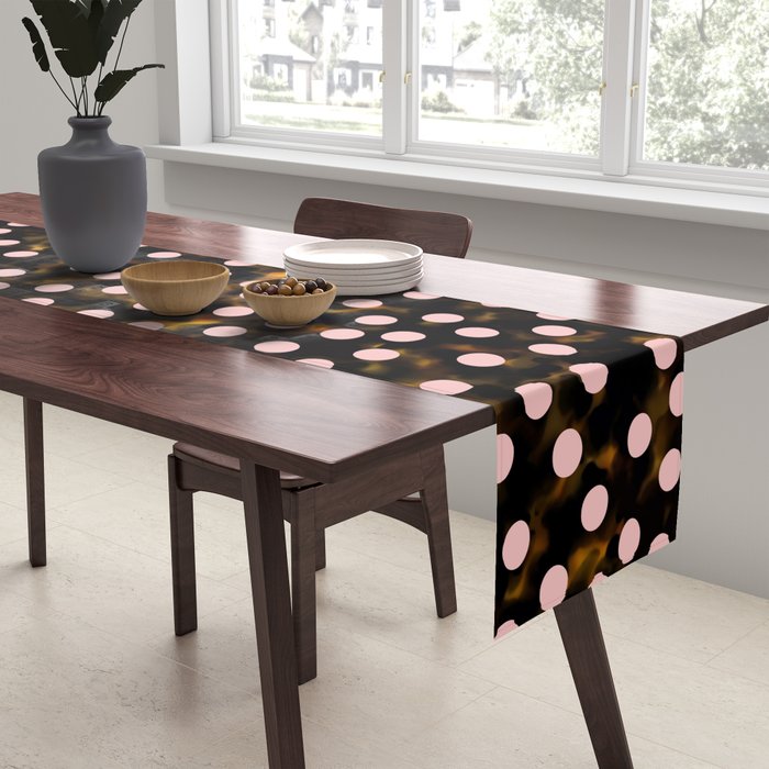Scatter Dots Tortoise Table Runner Gallery Image 2