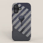 Walking in the rain | rainy |  crosswalks | alone | umbrella | grey iPhone Case Gallery Image 1