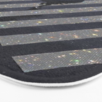 Walking in the rain | rainy |  crosswalks | alone | umbrella | grey Bath Mat Gallery Image 3