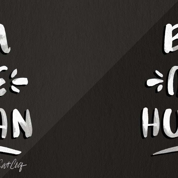 Be a Nice Human - White Type on Black Palette Coffee Mug Gallery Image 2