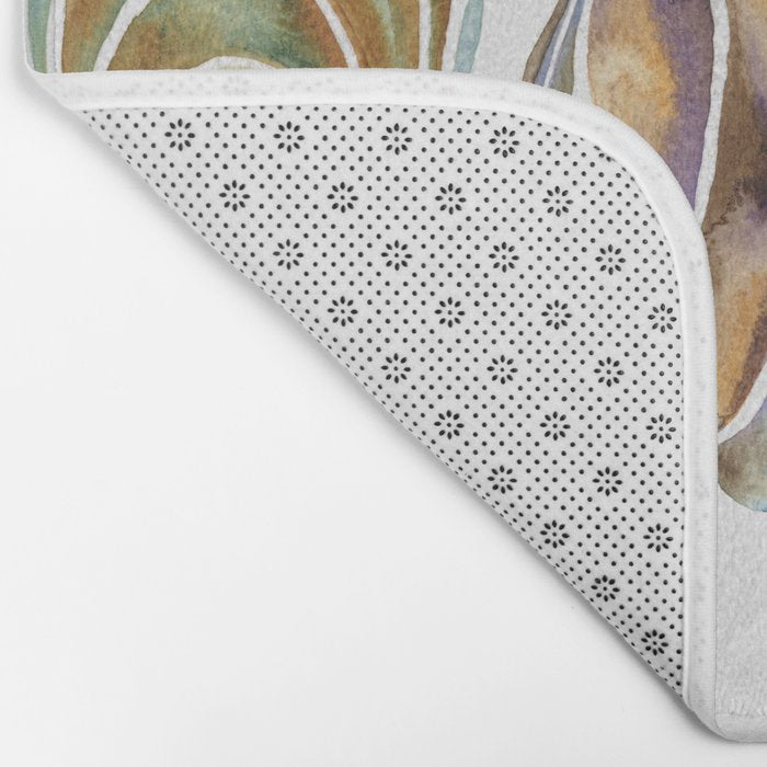 Watercolor Oysters Bath Mat Gallery Image 2