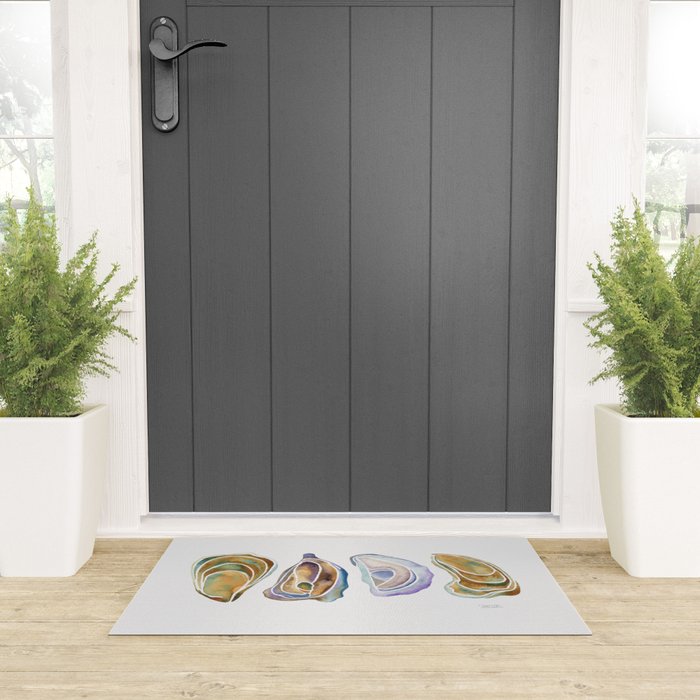 Watercolor Oysters Welcome Mat Gallery Image 3