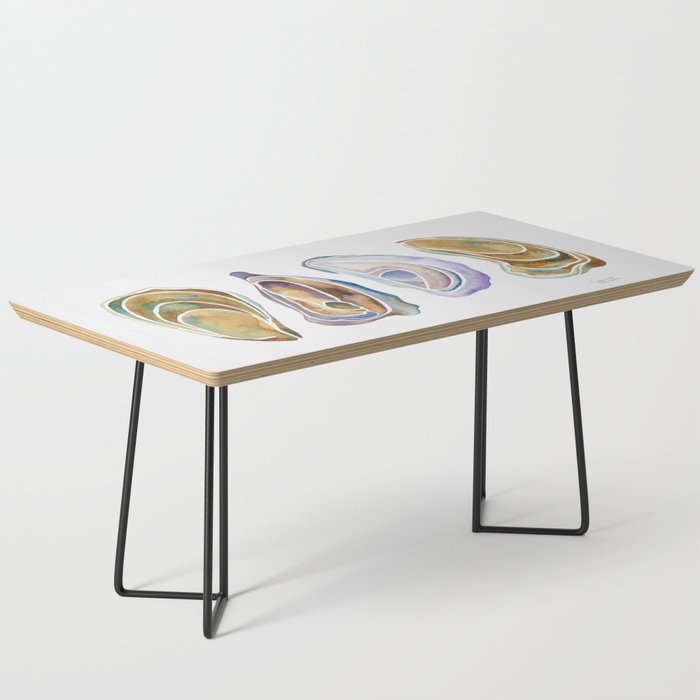 Watercolor Oysters Coffee Table Gallery Image 1