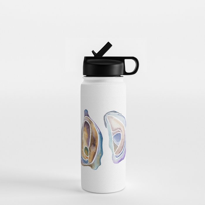 Watercolor Oysters Water Bottle Gallery Image 1