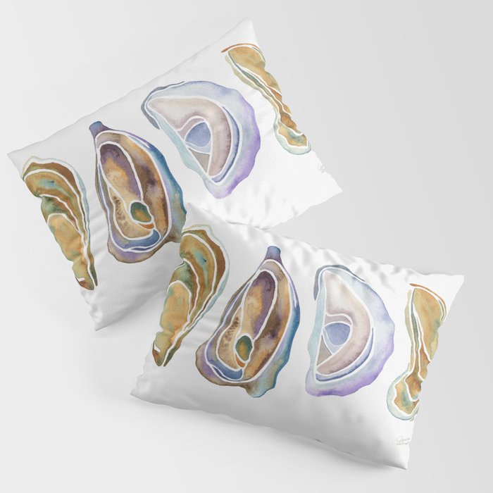 Watercolor Oysters Pillow Sham Gallery Image 3