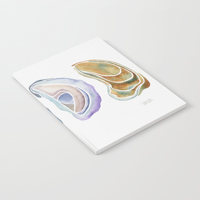 Watercolor Oysters Notebook Gallery Image 2